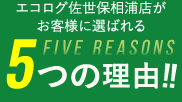 5つの理由！！